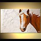 Horse Art ORIGINAL Abstract Horse Painting Thick Textur