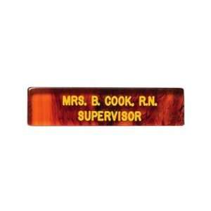  Arthur Farb Tortoise Shell Look Engraved Name Tag With 2 