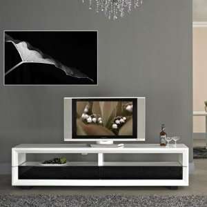    Executive 79 TV Stand in White High Gloss Furniture & Decor