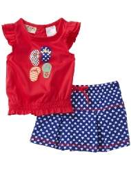 Carters Baby Girls Infant Sandals And Hearts Skirt Set