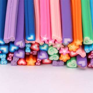   Shaped Star Candy Style Nail Art Fimo Canes Rods Decoration + Blade