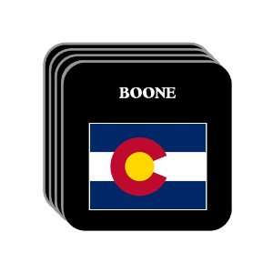 US State Flag   BOONE, Colorado (CO) Set of 4 Mini Mousepad Coasters
