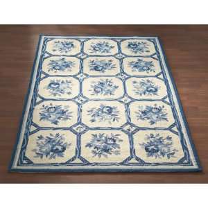  Blue Lattice Cartouche Runner, 23 x 8