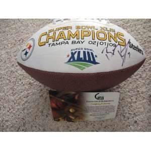   signed autographed Steelers logo football GAI