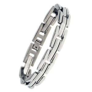   Polished Stainless Steel Panther Link Bracelet TrendToGo Jewelry