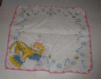 VINTAGE HANKY PARTY TIGER BLUE & WHITE CANDY CANES  