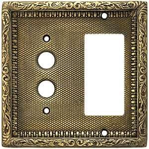   Push Button / GFI Combination Switch Plate In Antique By Hand Home