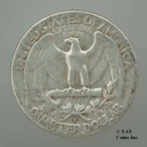  1948 D U.S. Washington Silver Quarter 