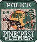 Pinecrest FL. Florida K 9 K9 Police Patch *New*