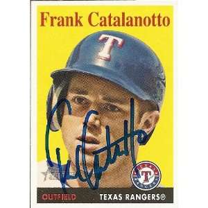  Frank Catalanotto Signed Texas Rangers 07 Heritage Card 
