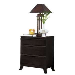  Park Place Three Drawer Nightstand in Espresso Furniture 