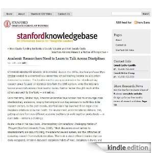  Stanford Knowledgebase Kindle Store Stanford Graduate School 