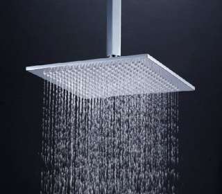 12 Square Brass Bathroom Rain Shower Head In Chrome W31  