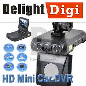 IR Night Vision 2.5 HD Car 12 LED DVR Vehicle Camera Recorder 12 LED 