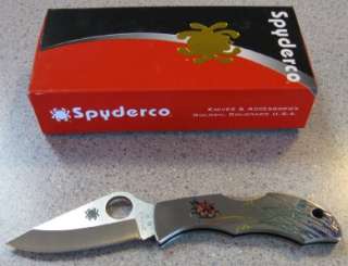 Spyderco LSSP3T Ladybug 3 Tattoo Etched Folding Knife  