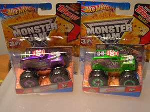 Hot Wheels Monster Jam Grave Digger Spectra Purple and Green 30th 