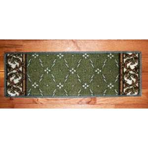  Washable Carpet Stair Treads   Trellis Green Everything 
