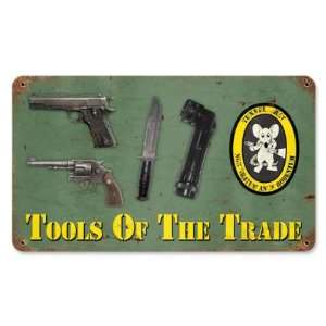  Tools of the trade Allied Military Vintage Metal Sign 