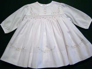 SARAH LOUISE 6M SMOCKED LS SPRING DRESS~NEW ARRIVAL  