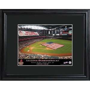  MLB Stadium Print w/Wood Frame   Diamondbacks Sports 