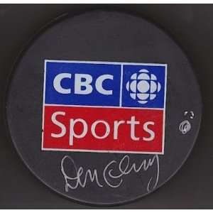 Autographed Don Cherry Puck   CBC SPORTS NIGHT IN CANADA   Autographed 