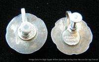 Vintage Early Mexican Sterling Silver Earrings Signed William 