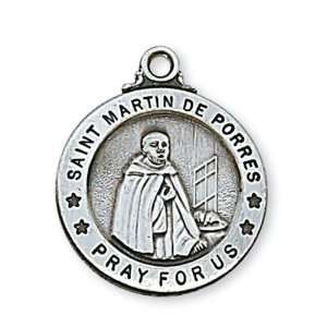  St. Martin de Porres Sterling Round Medal Jewelry