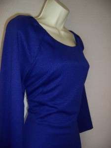   Sarina Purple Blue 3/4 Sleeve Lined Cocktail/Career Dress SP 4 6 NWT