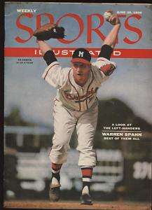 1956 Sports Illustrated With Warren Spahn Front Cover  