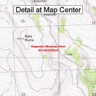 com USGS Topographic Quadrangle Map   Wagontire Mountain West, Oregon 