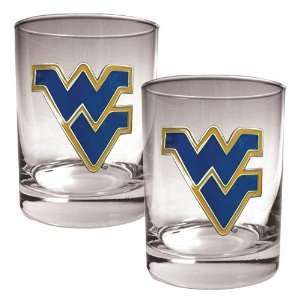   West Virginia Mountaineers NCAA 2pc Rocks Glass Set