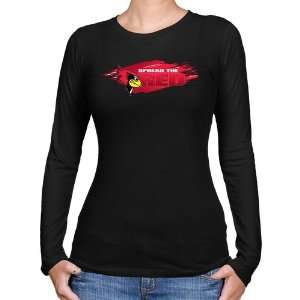   Spread The Red Brushstroke Long Sleeve Slim Fit T shirt Sports