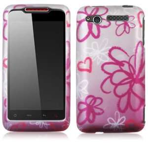  SQUIGGLY FLOWER DESIGN HARD CASE COVER for HTC MERGE 
