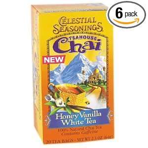 Celestial Seasonings White Chai Tea Honey Vanilla, 20 count (Pack of6)