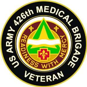 US Army Veteran 426th Medical Brigade Unit Crest Decal Sticker 3.8 6 