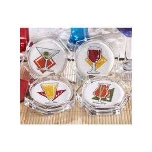  Herrschners Partytime Acrylic Coasters/Set of 4 Kitchen 