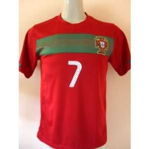  PORTUGAL # 7 RONALDO HOME SOCCER JERSEY SIZE SMALL .NEW 
