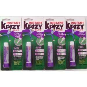   Instant Krazy Glue Color Change Formula Tube 4 Pack 