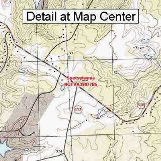  USGS Topographic Quadrangle Map   Spotsylvania, Virginia 