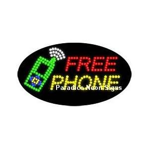  Free Phone LED Sign (Oval)