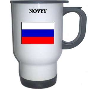  Russia   NOVYY White Stainless Steel Mug Everything 