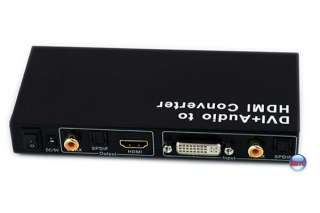 DVI + SPDIF Coaxial Toslink Audio to HDMI Converter for 1080P HDTV 