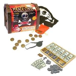    Melissa & Doug Pirate Chest and Play Money Set Toys & Games