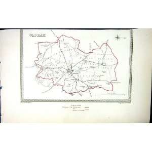   Antique Map C1850 Oldham England Crompton Chadderton