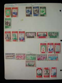 Overprint SPAIN MOROCCO European POSTAGE STAMPS 6 Pages Old Collection 