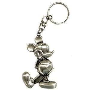    Mickey Mouse Hands Behind Back Pewter Key Chain