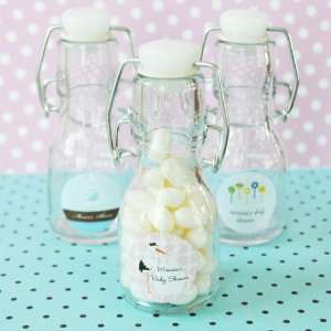    Personalized Baby Shower Mini Glass Bottle