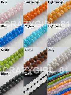 4mm,6mm,8mm,10mm,12mm 11Color 1 Or Mixed Cat Eye Gemstone Round Loose 