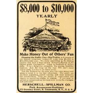  1909 Ad Herschell Spillman Park Circus Amusement Fair 