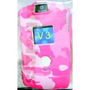  Pink Chamoflouge V3 Hard case/faceplate Cover Motorola 
